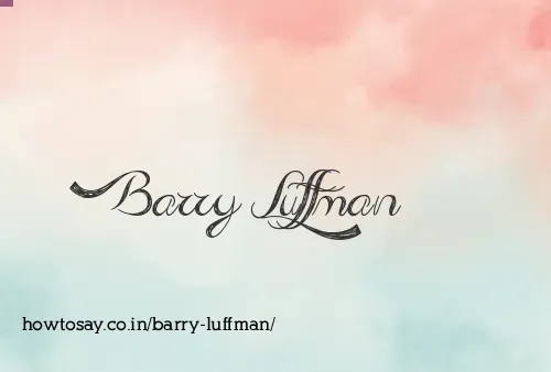 Barry Luffman