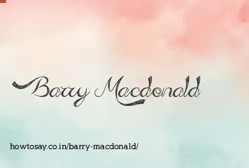 Barry Macdonald