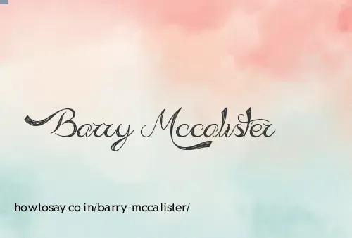 Barry Mccalister
