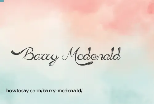 Barry Mcdonald