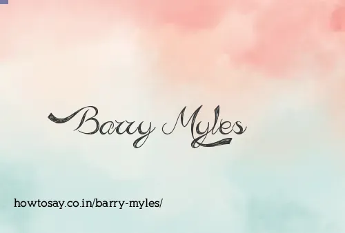 Barry Myles