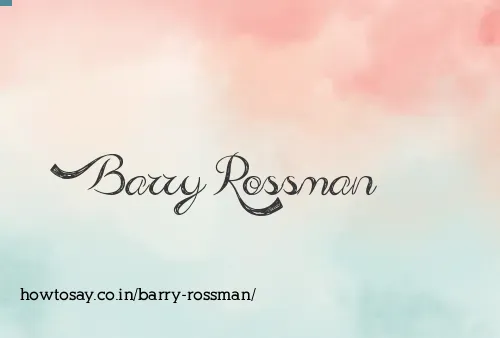 Barry Rossman
