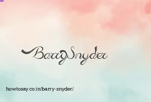 Barry Snyder