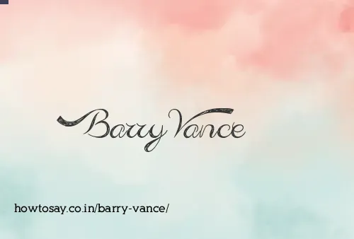 Barry Vance