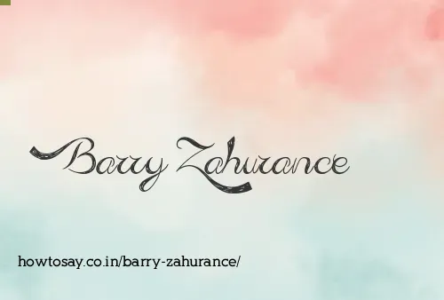 Barry Zahurance