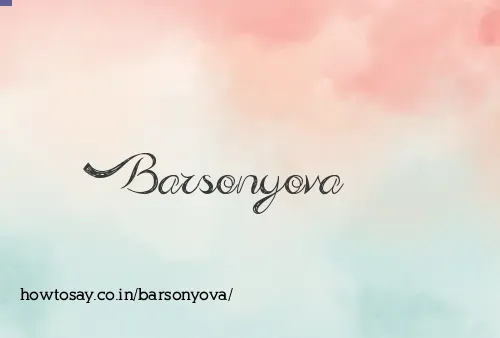 Barsonyova