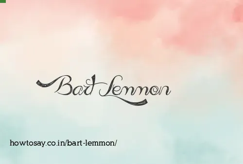 Bart Lemmon