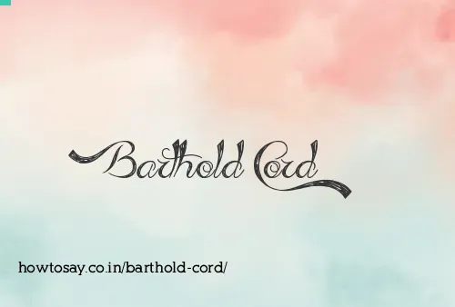 Barthold Cord