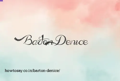 Barton Denice