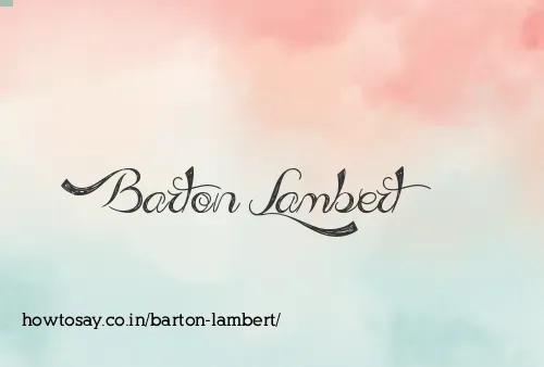 Barton Lambert