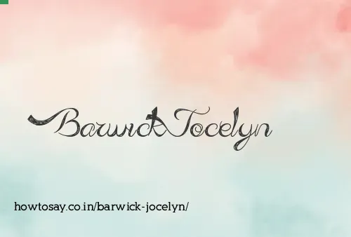 Barwick Jocelyn