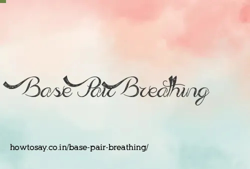 Base Pair Breathing