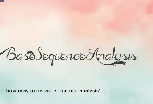 Base Sequence Analysis