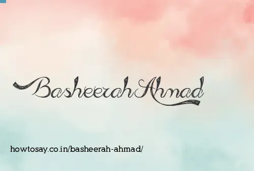 Basheerah Ahmad