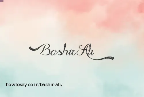 Bashir Ali