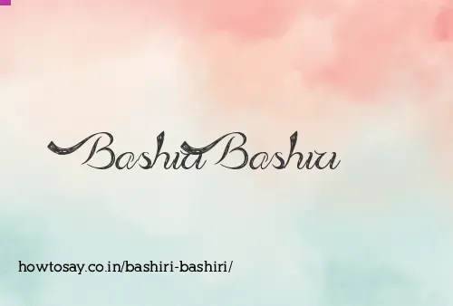 Bashiri Bashiri