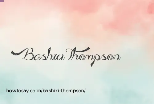 Bashiri Thompson
