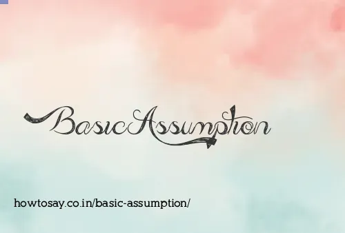 Basic Assumption