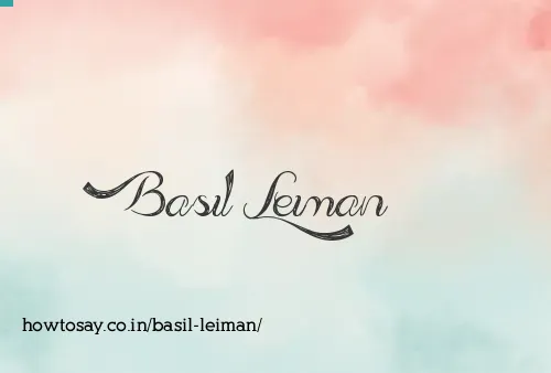 Basil Leiman
