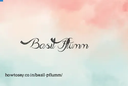 Basil Pflumm