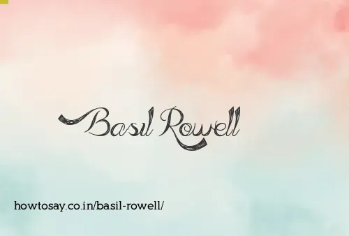 Basil Rowell