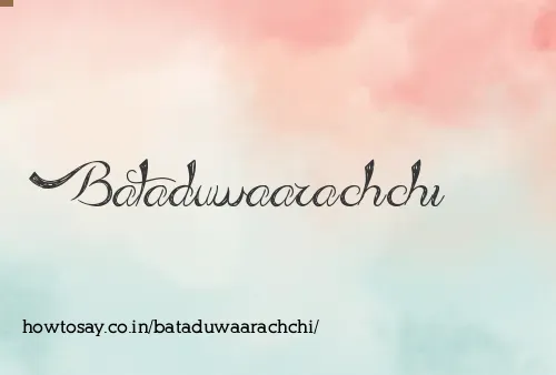 Bataduwaarachchi