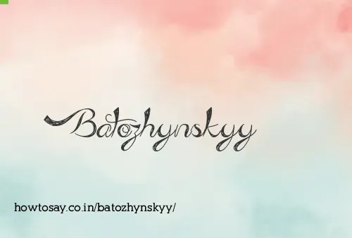 Batozhynskyy