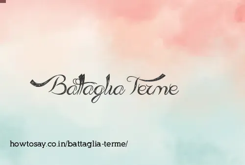 Battaglia Terme