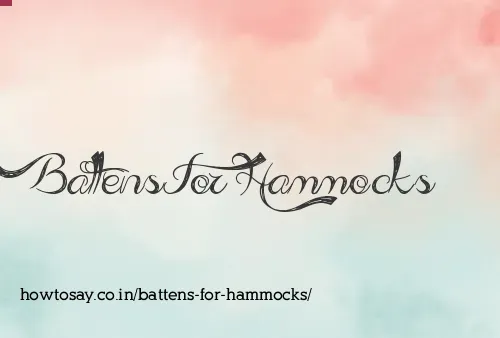 Battens For Hammocks