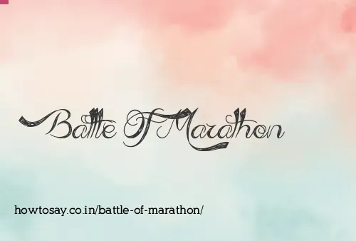 Battle Of Marathon