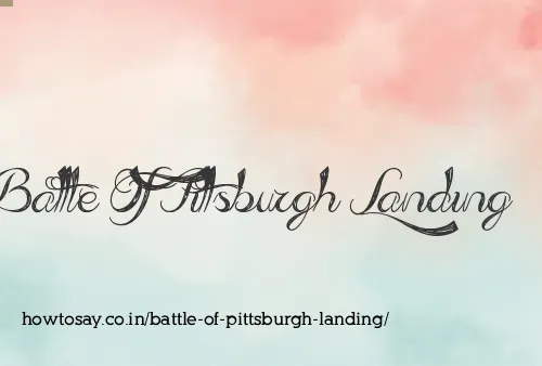 Battle Of Pittsburgh Landing
