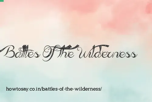 Battles Of The Wilderness