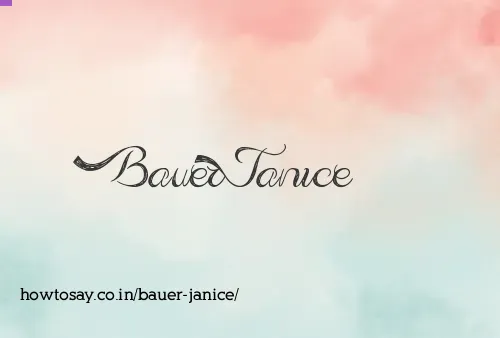 Bauer Janice