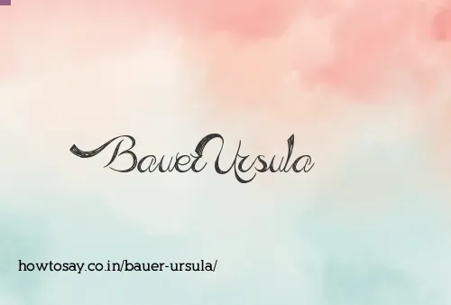 Bauer Ursula