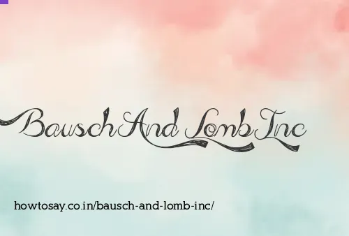 Bausch And Lomb Inc