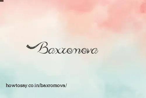 Baxromova