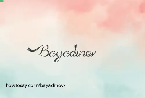 Bayadinov