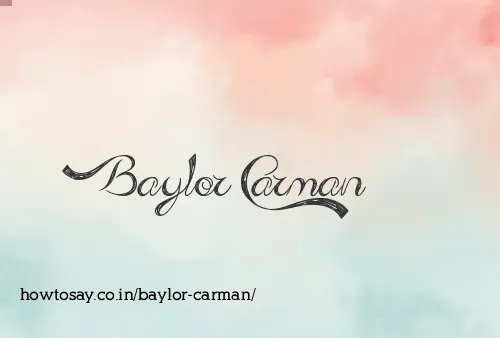 Baylor Carman