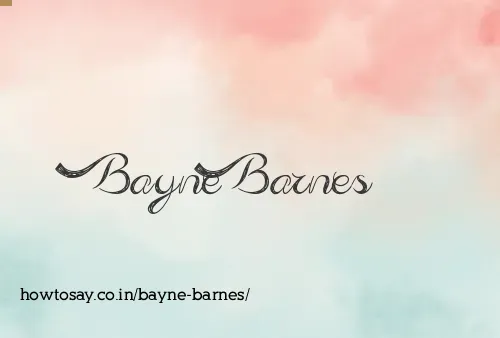 Bayne Barnes