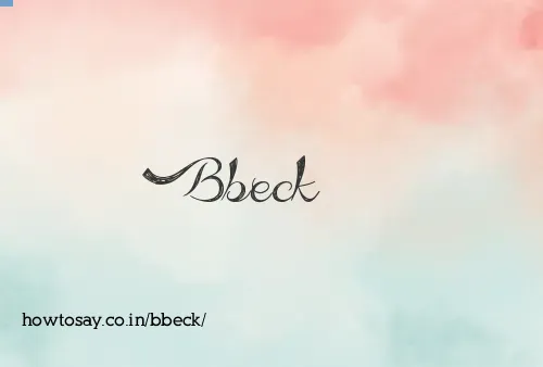 Bbeck