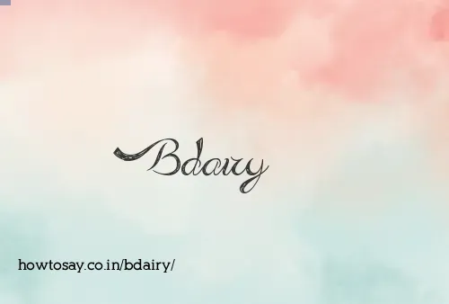 Bdairy