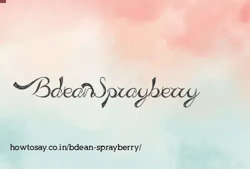Bdean Sprayberry