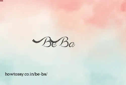Be Ba