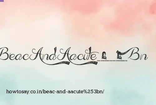 Beac And Aacuten