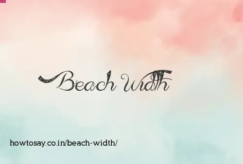 Beach Width