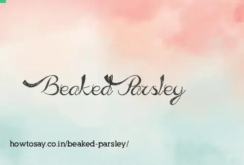 Beaked Parsley