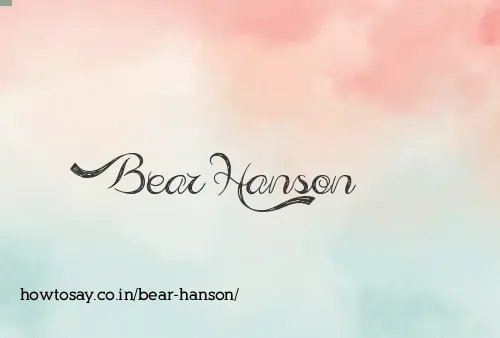 Bear Hanson