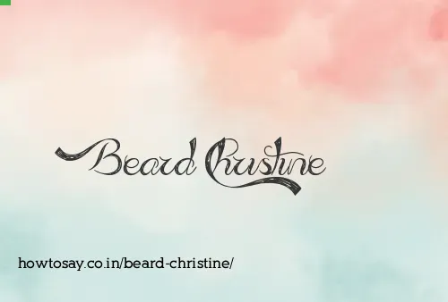 Beard Christine