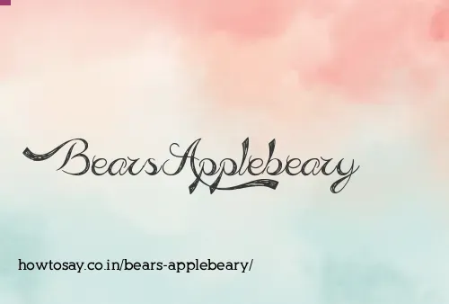 Bears Applebeary