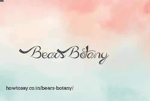 Bears Botany